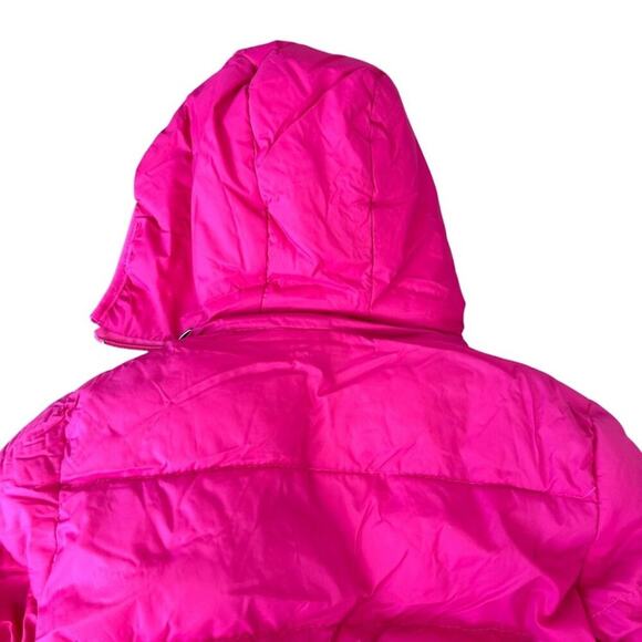 Removable Hoodie Puffer Jacket Sherpa Lined Hot Pink 3T - Picture 11 of 12